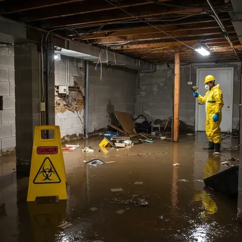 Flooded Basement Electrical Hazard in Providence, KY Property